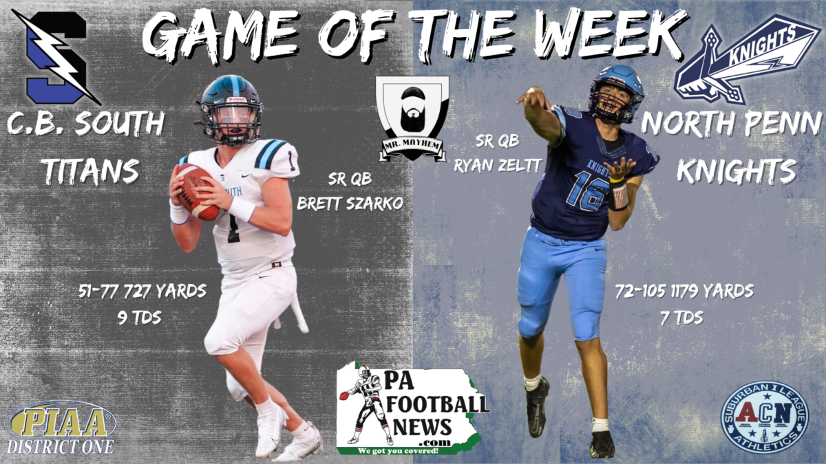 Mayhem's Game of the Week- Central Bucks South @ Pennsbury (Week 5